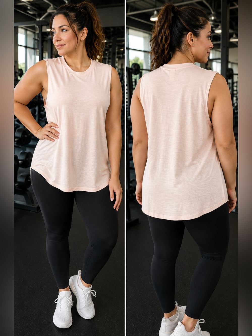 🌙✨🏷️ NWT Adidas Women's Light Pink Sleeveless Crewneck Tank Top
